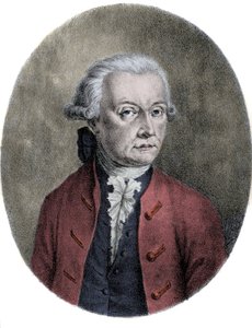 Portrett av Leopold Mozart (1719-1787), far til Wolfgang Amadeus Mozart (1756-1791). av Unknown artist