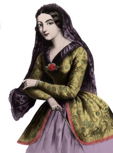 Portrett av Lola Montez (1821-1861) (Marie Dolores Eliza Rosanna Gilbert), eksotisk danser og kurtisane, kjent som elskerinnen til kong Louis I av Baviere av Unknown artist