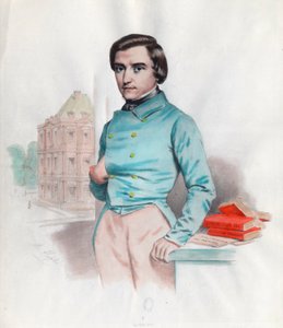 Portrett av Louis Blanc (1811 - 1882), fransk politiker og historiker. Gravering av 1800-tallet. Privat samling. av Unknown artist