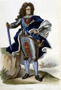 Portrett av Louis Claude Hector, hertugen av Villars, marskalk av Frankrike (1653-1734) - i "" Le Plutarque francais"", red. Langlois, Paris av Unknown artist