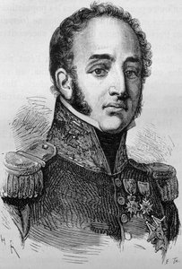 Portrett av Louis Gabriel (Louis-Gabriel) Suchet (1770-1826). Gravering av slutten av 1800-tallet i "Histoire de France"" av H. Martin. av Unknown artist