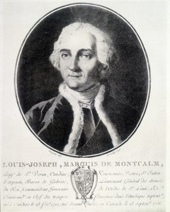 Portrait of Louis Joseph, Marquis de Montcalm (1712-1759), French military. av Unknown artist