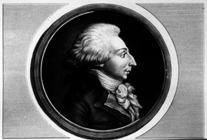 Portrett av Louis Michel Lepeletier, markis av Saint-Fargeau (Saint Fargeau), stedfortreder for konvensjonen (1760-1793). Gravering i "" Komplett samling av historiske malerier fra den franske revolusjonen, i tre bind.""" 1804. av Unknown artist