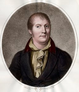 Portrett av Louis Spohr (1784 - 1859), fransk musiker. Gravering fra 1800-tallet. Privat samling. av Unknown artist