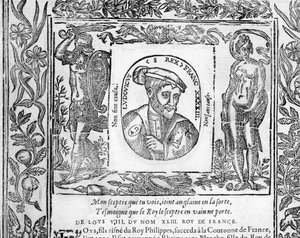 Portrett av Louis VIII Løvenes konge av Frankrike fra 1223 til 1226. av Unknown artist