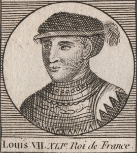 Portrett av Louis VII dit le Jeune (1120-1180), kongen av frankene fra 1137 til 1180 - Louis VII (kalt den yngre eller den unge), kongen av frankerne - gravering fra "Instruction sur l