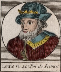 Portrett av Louis VI, kalt The Fat - gravering fra "Instruction sur l