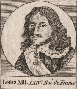 Portrett av Louis XIII den rettferdige (1601-1643) Konge av Frankrike - Ludvig XIII, konge av Frankrike fra 1610 til 1643 - gravering fra "Instruction sur l