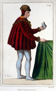 Portrett av Louis XI (1423 - 1483), konge av Frankrike. av Unknown artist