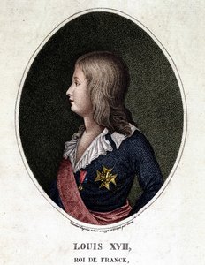 Portrett av Louis XVII, delfin fra Frankrike - gravering av det 19. århundre av Unknown artist