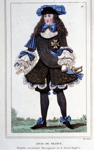Portrett av Louis de France, hertug av Burgund (1682 - 1712) kjent som "Den store dauphin". Gravering fra 1830. av Unknown artist