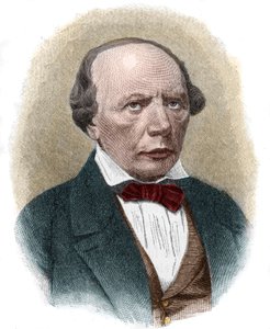 Portrett av Ludwig Uhland (1787-1862), tysk romantisk poet. av Unknown artist