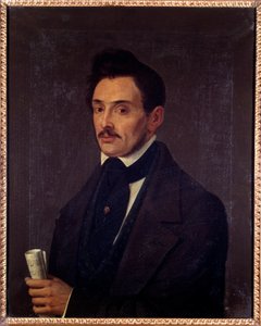 Portrett av Luigi Ghirelli (1800-tallet) bassist Anonymt maleri. 1800-tallet. Bologna, borgerlig musikalsk bibliografisk museum. av Unknown artist