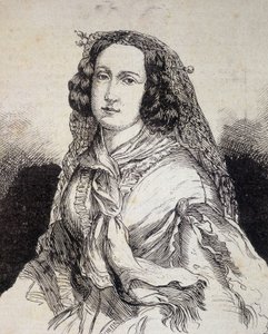Portrett av Madame Marceline Desbordes-Valmore (Desbordes Valmore) (1786 - 1859), fransk forfatter - i "" Les Contemporains", n.d. slutten av 1800-tallet. av Unknown artist
