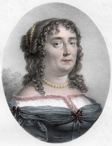 Portrait of Madame de Scudery (1607-1701) - Portrait of Madame de Scudery (or Madeleine de Scuderi (1607 - 1701), French woman of letters) av Unknown artist