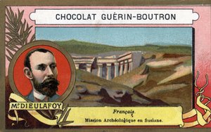 Portrait of Marcel Auguste Dieulafoy av Unknown artist