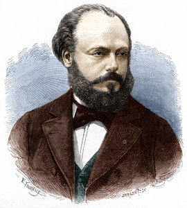 Portrait of Marcel Deprez (1843-1918), French engineer and physicist. av Unknown artist