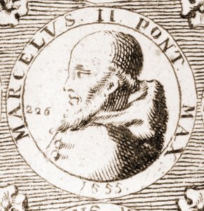 Portrett av Marcel II (1501 - 1555). av Unknown artist