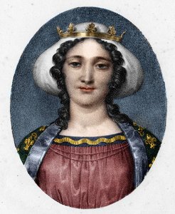Portrett av Marguerite de Provence (1221 - 1295), dronning av Frankrike. av Unknown artist
