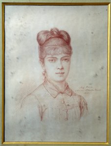 Portrett av Marie Alexandrine Henriette Dumas Davy de la Pailleterie dit Colette (1860-1907), datter av Alexandre Dumas Jr. (1824-1895)” Anonym tegning. 1878 Villers-Cotterets. Alexandre Dumas museum av Unknown artist