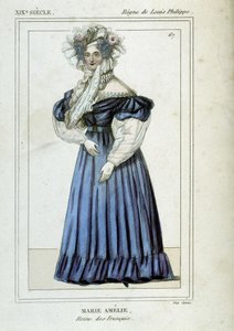 Portrett av Marie Amelie de Bourbon (1782 - 1866), dronning av franskmennene, kone til Louis Philippe I. av Unknown artist