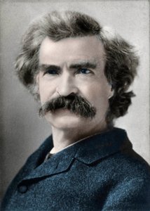 Portrett av Mark Twain (Samuel Langhorne Clemens) (1835-1910) amerikansk forfatter av Unknown artist