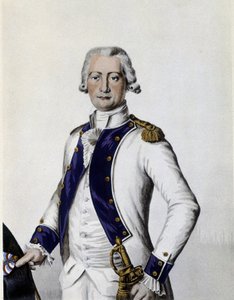 Portrait of Marquis de Lostanges, Captain in the Forez Regiment in 1786. av Unknown artist