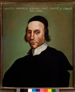 Portrett av Matteo Simonelli (1618-1696) italiensk komponist Anonym maleri. 1662. Bologna, Civic Museum Museum av Unknown artist