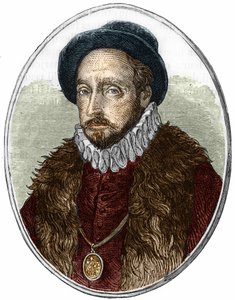Portrait of Michel de Montaigne (1533-1592), French writer. av Unknown artist