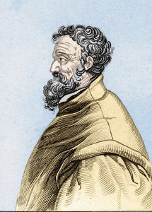Portrett av Michelangelo Buonarroti dit Michelangelo (Michelangelo eller Michel Ange av Unknown artist