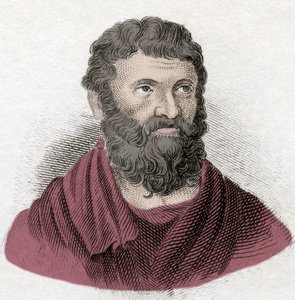 Portrett av Miltiad (Miltiades) den unge (540-489 f.Kr.), athensk strategi og tyrann av Chersonese av Thrakia. Gravering fra 1800-tallet. av Unknown artist