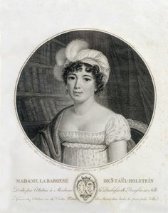 Portrett av Madame de Staël - gravering av Unknown artist