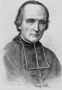 Portrett av Monsignor Darboy (1813 - 1871), erkebiskop av Paris. Gravering av slutten av 1800-tallet i "Histoire de France"" av H. Martin. av Unknown artist