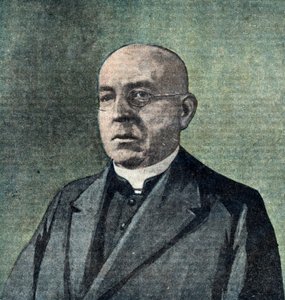 Portrett av Monsignor Ignaz Seipel (1876–1932) Østerrikes kansler (østerriksk prelat og politiker i Det kristelig-sosiale partiet (CS), som fungerte som forbundskansler Ignaz Seipel) Illustrasjon fra «Le pelerin» 25.02.1923 Private samling The Holb av Unknown Artist