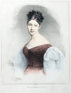 Portrait of Mrs. Malibran Garcia - singer mezzo soprano av Unknown artist
