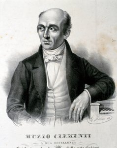 Portrett av Muzio Clementi (etsing) av Unknown Artist