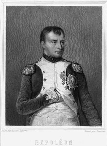 Portrett av Napoleon I (1769 - 1821), keiser av franskmennene - i "Histoire des Français"" av Lavallée, gravering, sd. av Unknown artist