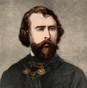 Portrett av Nathaniel Parker Willis (1806–1867), amerikansk forfatter. Gravering i "" The illustrated London News "" av 23. januar 1858. av Unknown artist