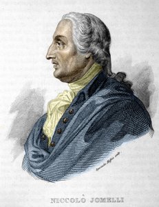 Portrett av Niccolo JOMDELLI italiensk komponist 10. september 1714 (Aversa) - 25. august 1774 (Napoli) gravering 1800-tallet av Unknown artist