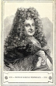 Portrett av Nicolas Boileau Despreaux (Boileau-Despreaux) (1636 - 1711), gravering fra 1800-tallet av Unknown artist