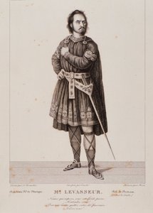 Portrett av Nicolas Prosper Levasseur som Bertram i operaen Robert le Diable (1831) av Unknown artist