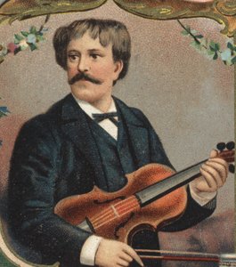 Portrett av Paul Martin Meliton de Sarasate (1844-1908), spansk fiolinist og komponist. av Unknown artist