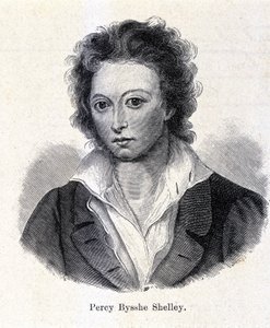 Portrett av Percy Bysshe Shelley, britisk poet (1792-1822). av Unknown artist