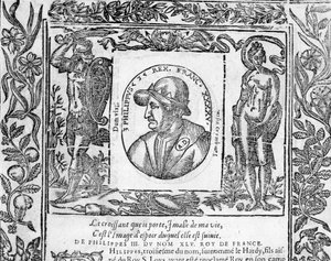 Portrett av Philip III Le Hardi, konge av Frankrike fra 1270 til 1285. av Unknown artist