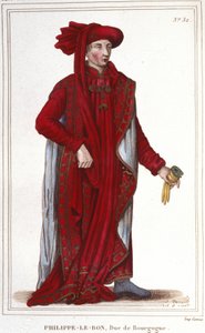 Portrett av Filip III den gode (1396-1467), gravering av hertugen av Burgund fra 1830 av Unknown artist