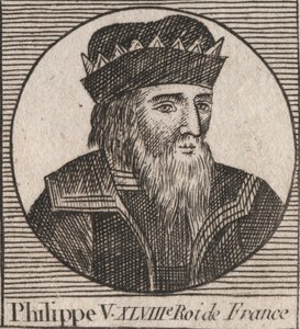 Portrett av Philip V den lange (1294 - 1322), konge av Frankrike - Philippe V (1294-1322) 