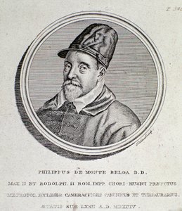 Portrett av Philippe de Monte (gravering av Unknown artist