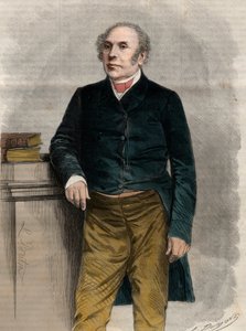 Portrett av Pierre Antoine (Pierre-Antoine) Berryer (1790-1868) (Berryer Jr.), fransk advokat og politiker. Gravering i "The Universe illustrious" av Unknown artist