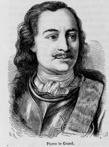 Portrett av Peter den store av Unknown artist