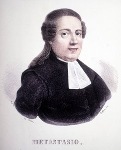 Portrett av Pierre Metastase (eller Pietro Metastasio) (1698 - 1782). av Unknown artist